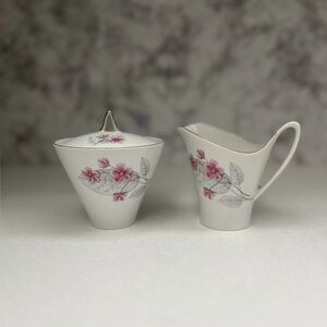 Vintage Bavaria Creamer And Sugar Bowl Set With Lid/Vintage Porcelain